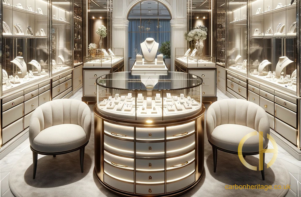 Carbon Heritage jewellery room design for the ultimate in luxury